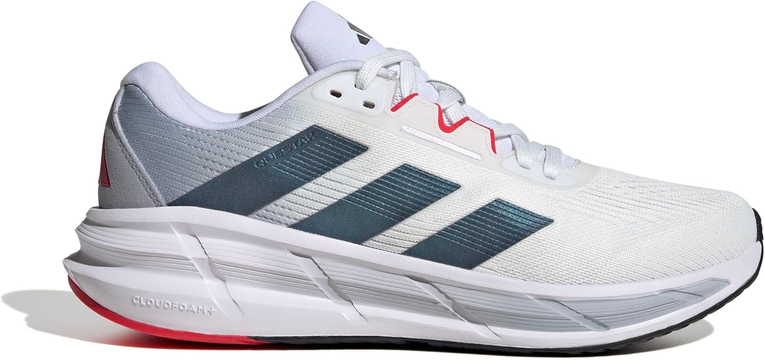 Мужские кроссовки Adidas Questar 3 для бега, белый/черный — фото 4