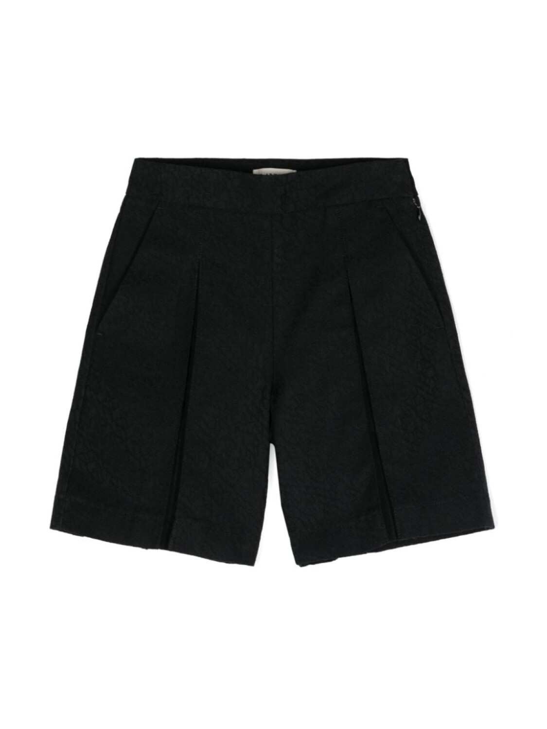 

Lanvin Enfant шорты строгого кроя с жаккардовой монограммой, черный
