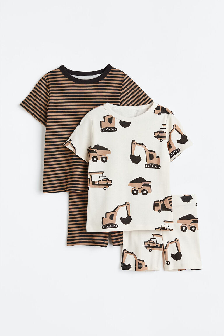 

2 пары хлопковых пижам H&M, бежевый