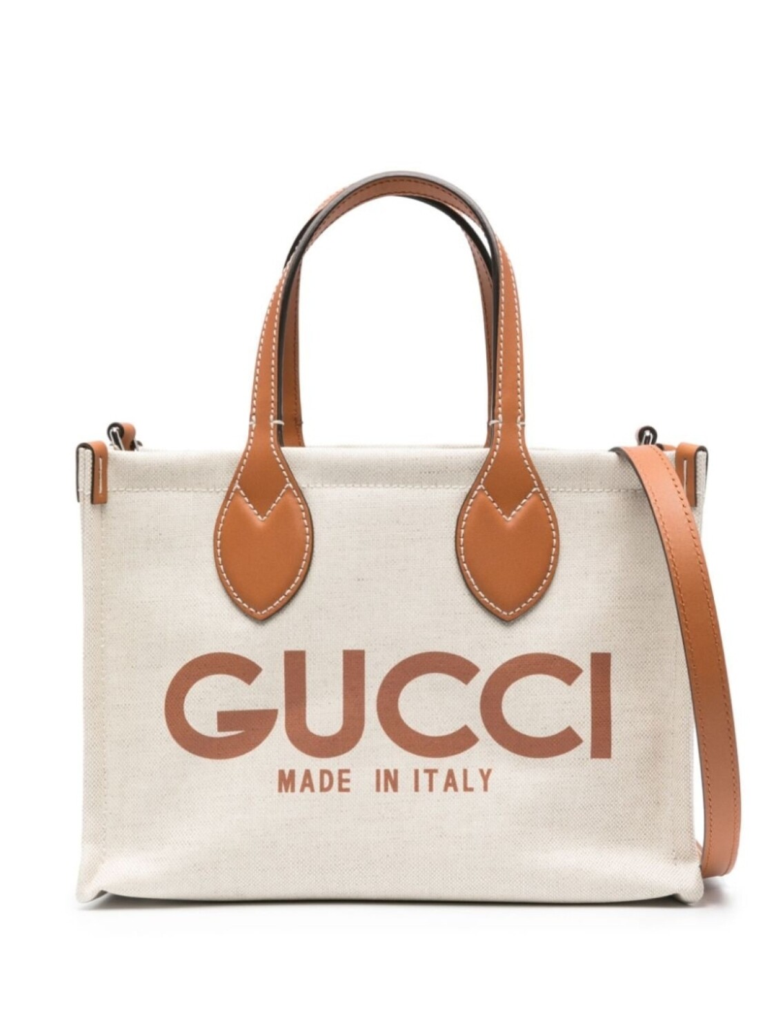 

Сумка-тоут Gucci мини с логотипом, нейтральный цвет