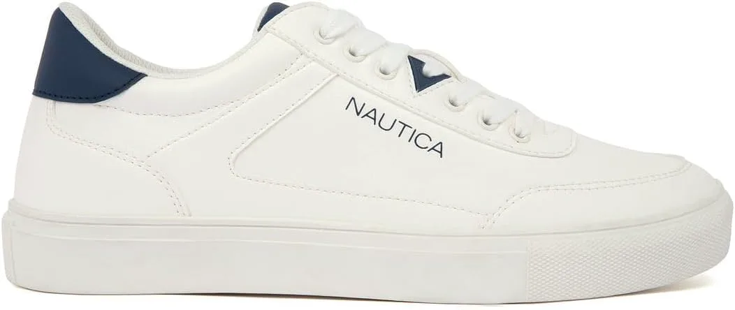 Мужская повседневная обувь Nautica, классические низкие лоферы на шнуровке, модные кроссовки - в стандартных и широких размерах, белый — фото 2