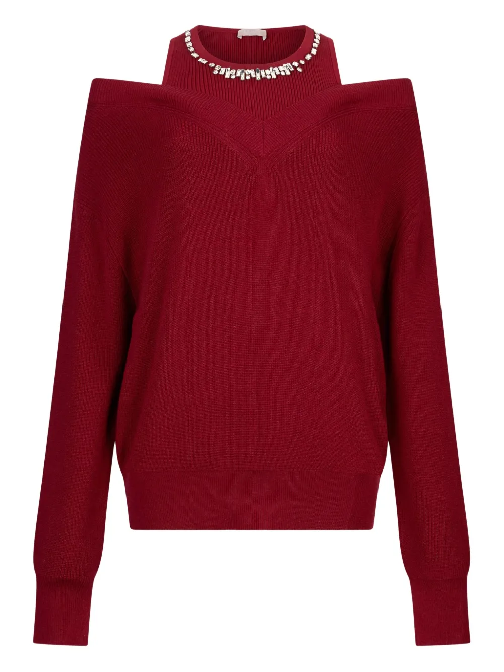 

Джемпер с украшенной вышивкой LIU JO, красный