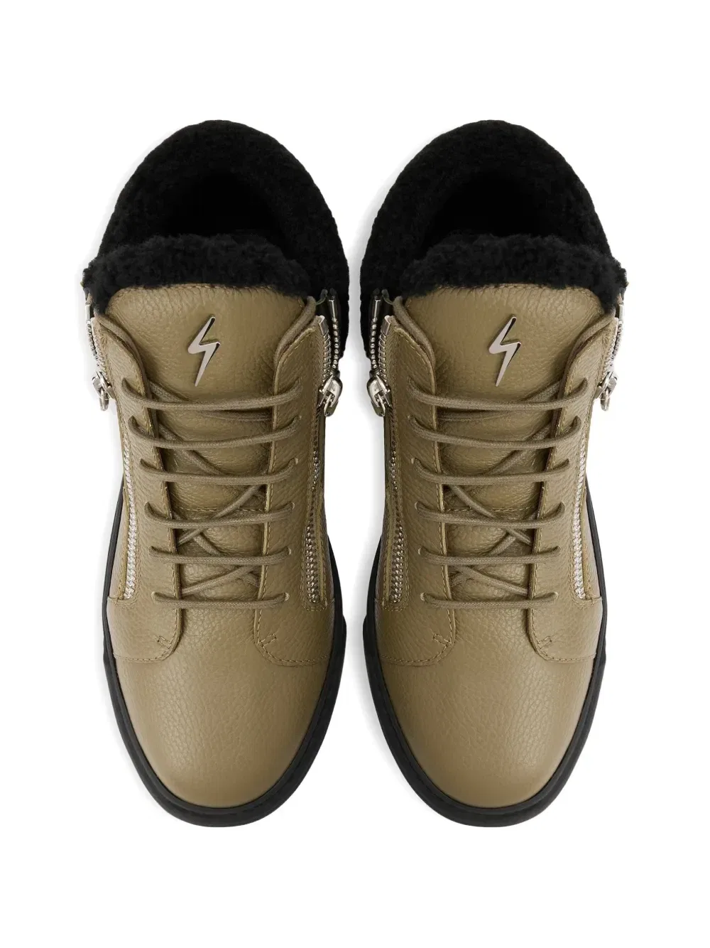 Кеды Kriss с молнией сбоку Giuseppe Zanotti, зеленый — фото 4