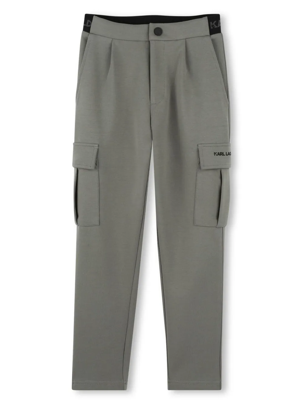 

Зауженные брюки карго KARL LAGERFELD KIDS, зеленый