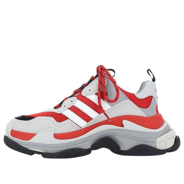 

Кроссовки x adidas triple s sneakers 'white grey red' Balenciaga, серый