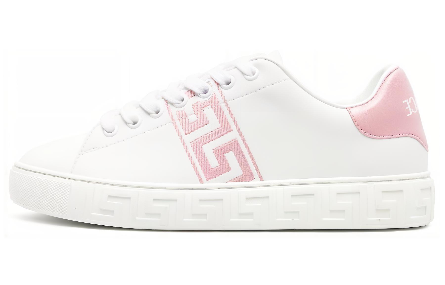 Кроссовки с вышитым узором Greca VERSACE, White
