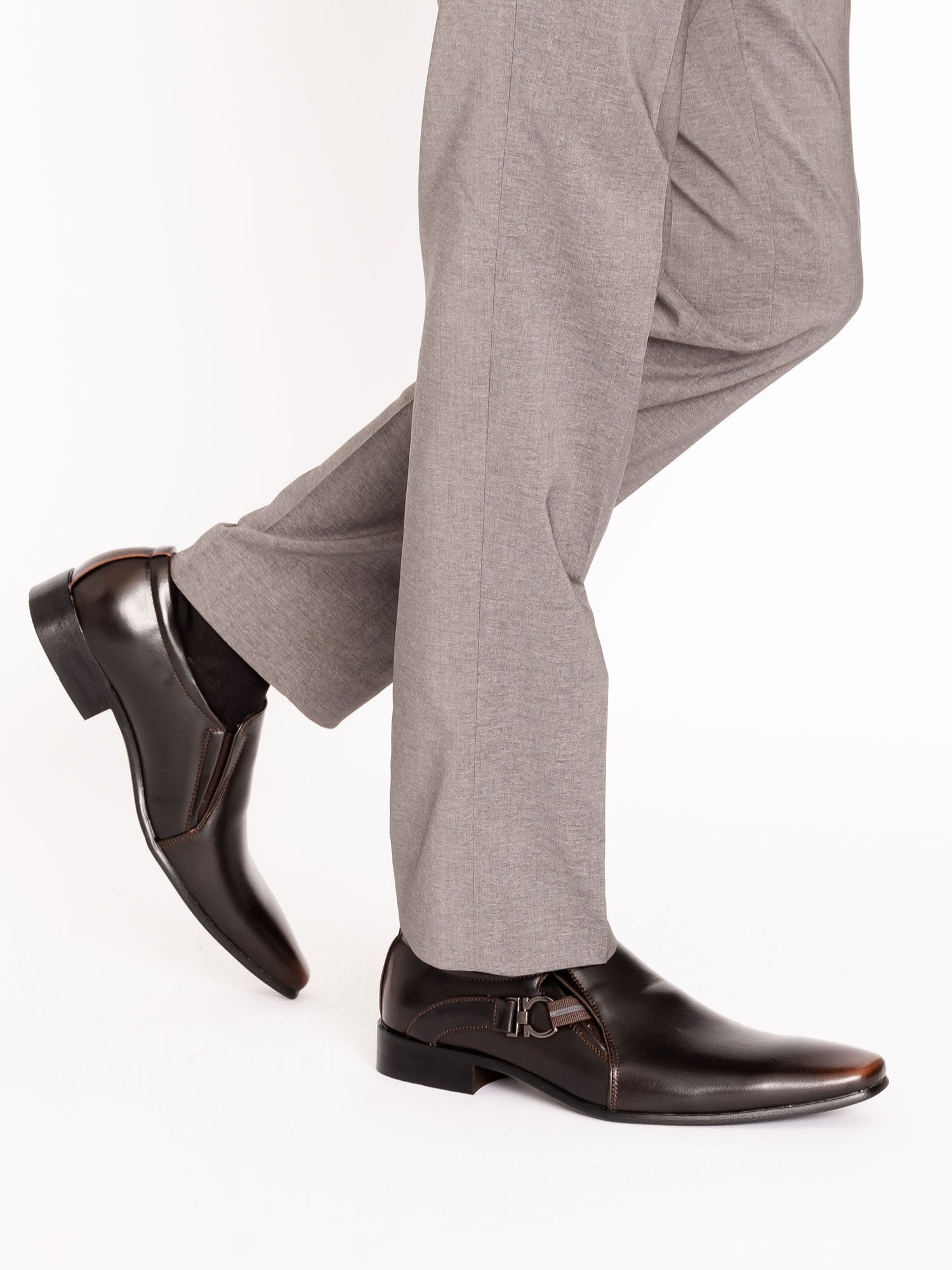 Деловые туфли MM/ONE с боковым ремешком, Dark Brown — фото 3