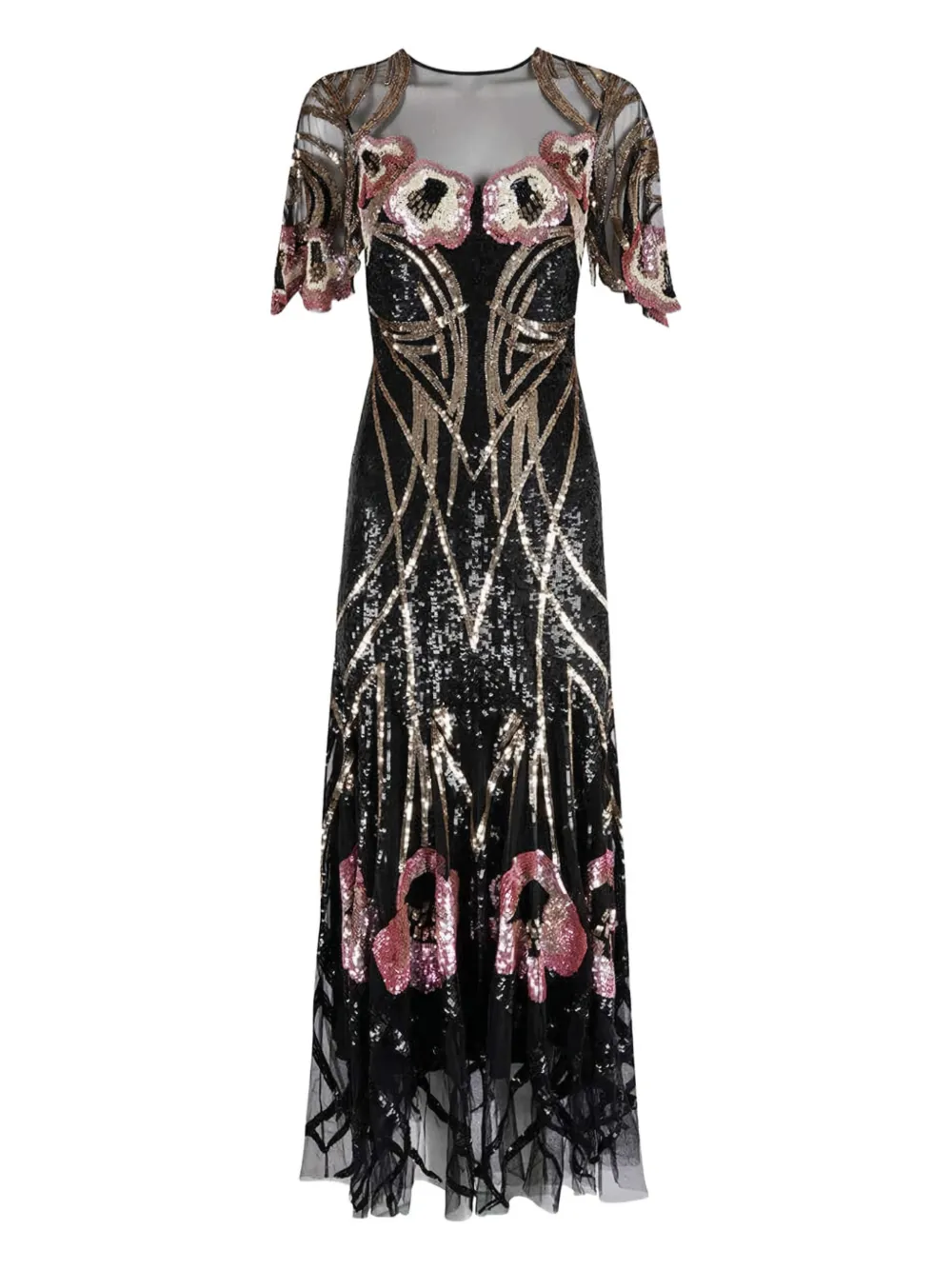 

Платье Natalia с пайетками Temperley London, черный
