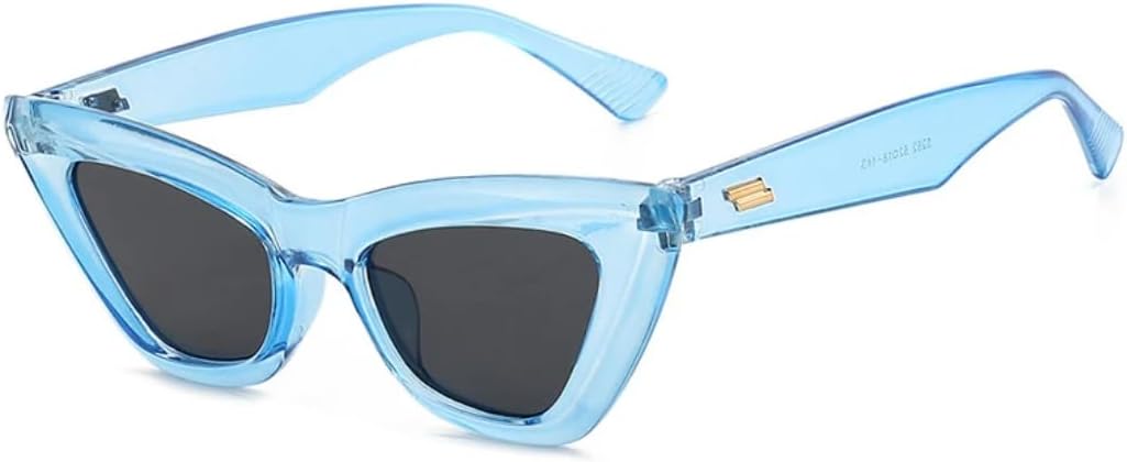 

Солнцезащитные очки с защитой от УФ-излучения UV400 | «Кошачий глаз», маленькая оправа | Линзы конфетных цветов для занятий спортом на открытом воздухе и вождения DSVIGF, Blue Gray