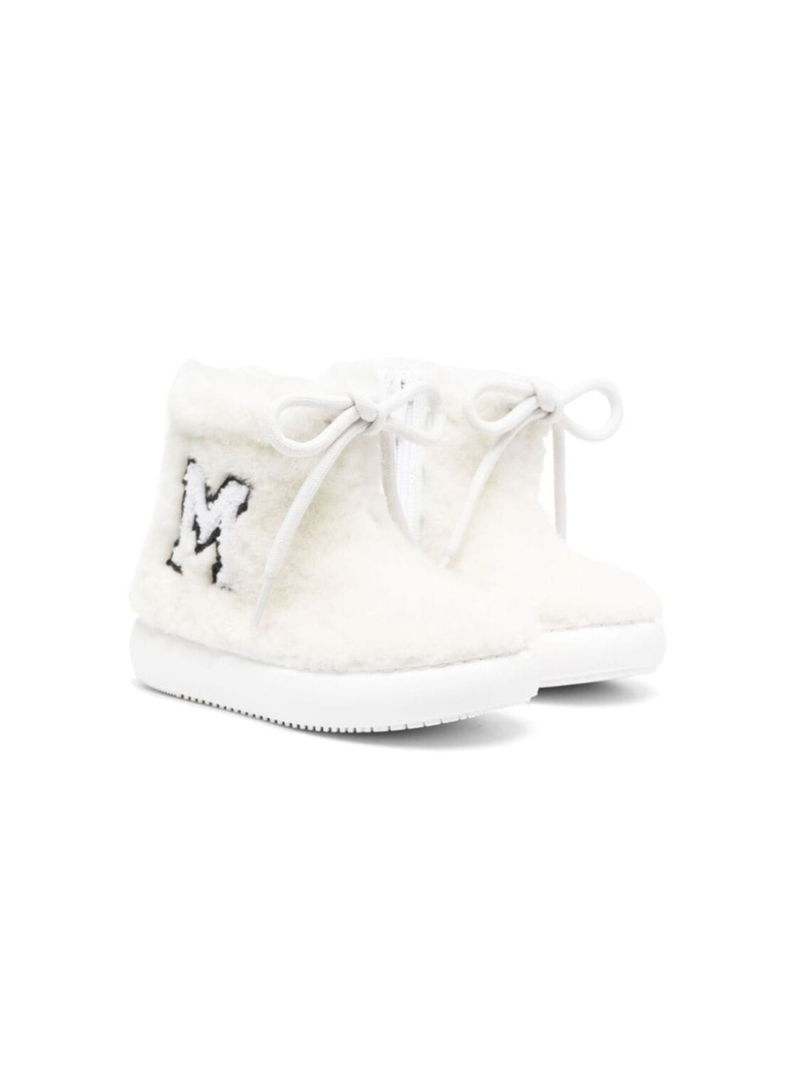 

MSGM Kids ботинки с искусственным мехом и нашивкой-логотипом, белый