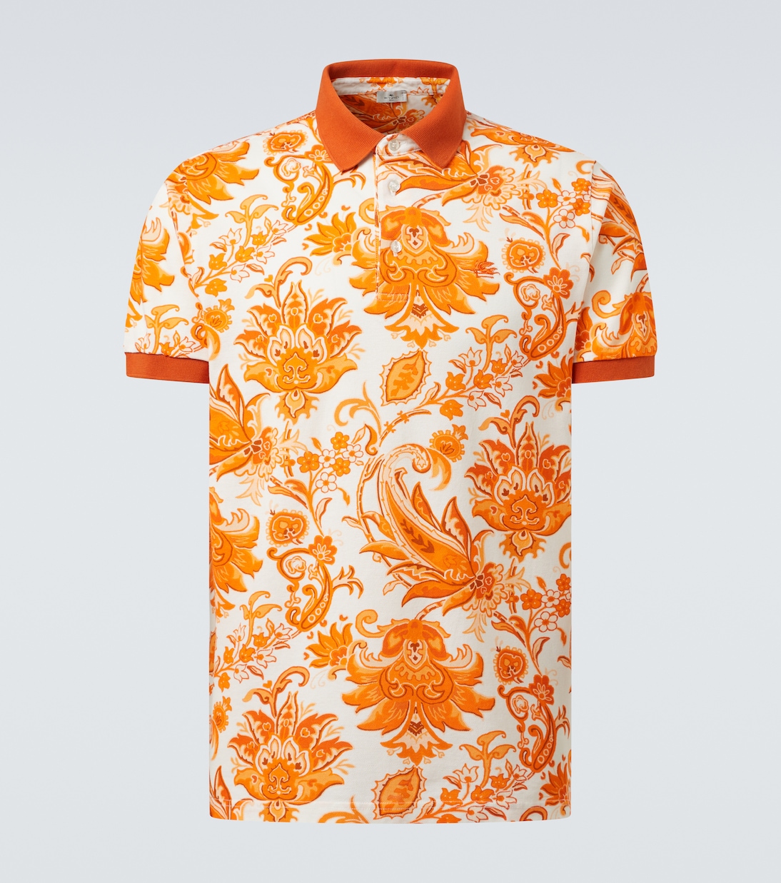 

Поло из хлопка с узором пейсли Etro, Orange Exclusive