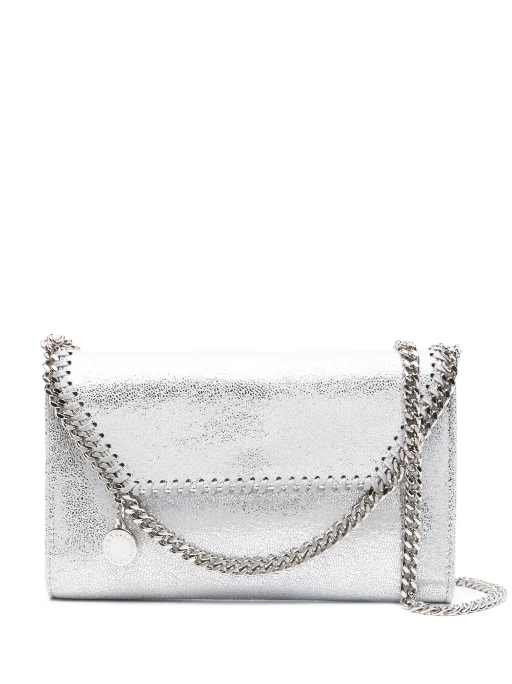 

Сумка через плечо Falabella Wallet с эффектом металлик STELLA MCCARTNEY, серебряный