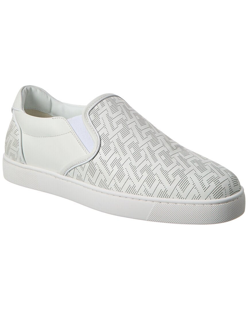 

Christian Louboutin FAV Fique A Vontade Кожаные слипоны, белый