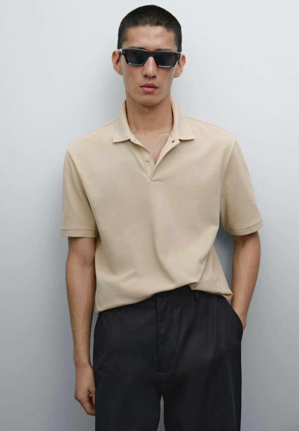 

Рубашка поло Massimo Dutti, песочный