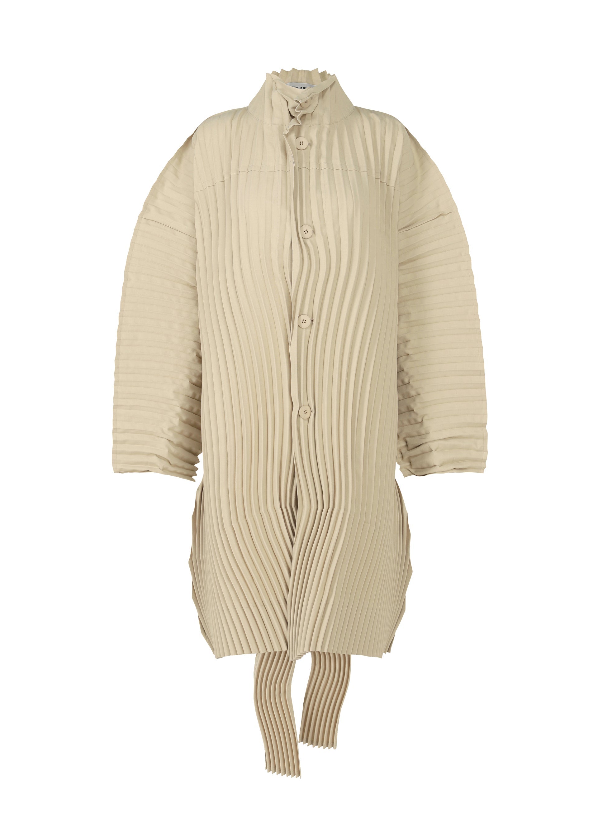 

Пальто wavering pleats Issey Miyake, бежевый