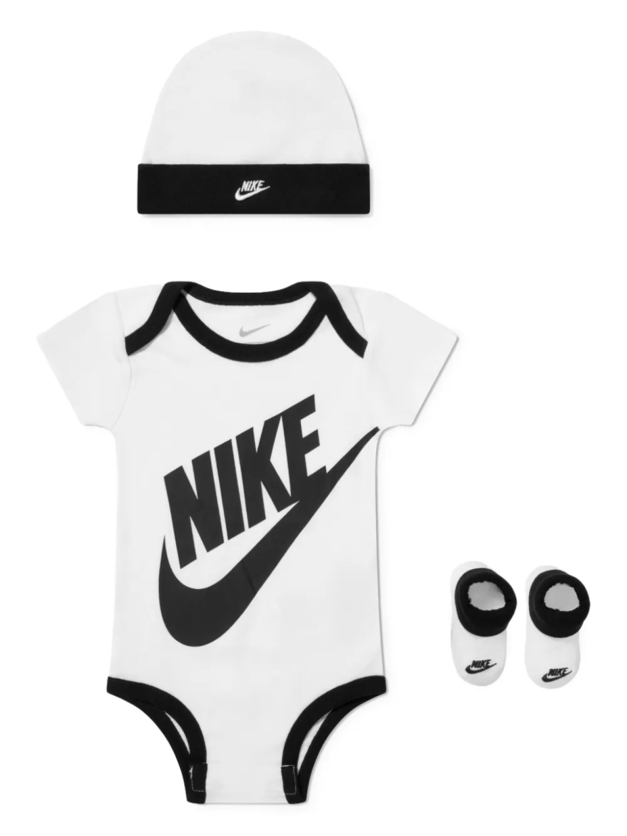 

Комплект для новорожденных Nike Kids Futura Logo (набор из трех штук), белый