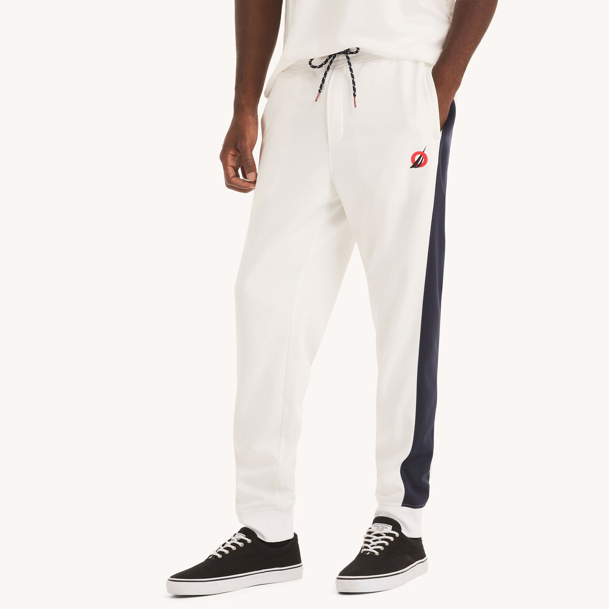 

Мужские флисовые джоггеры Nautica Colorblock, цвет bright white