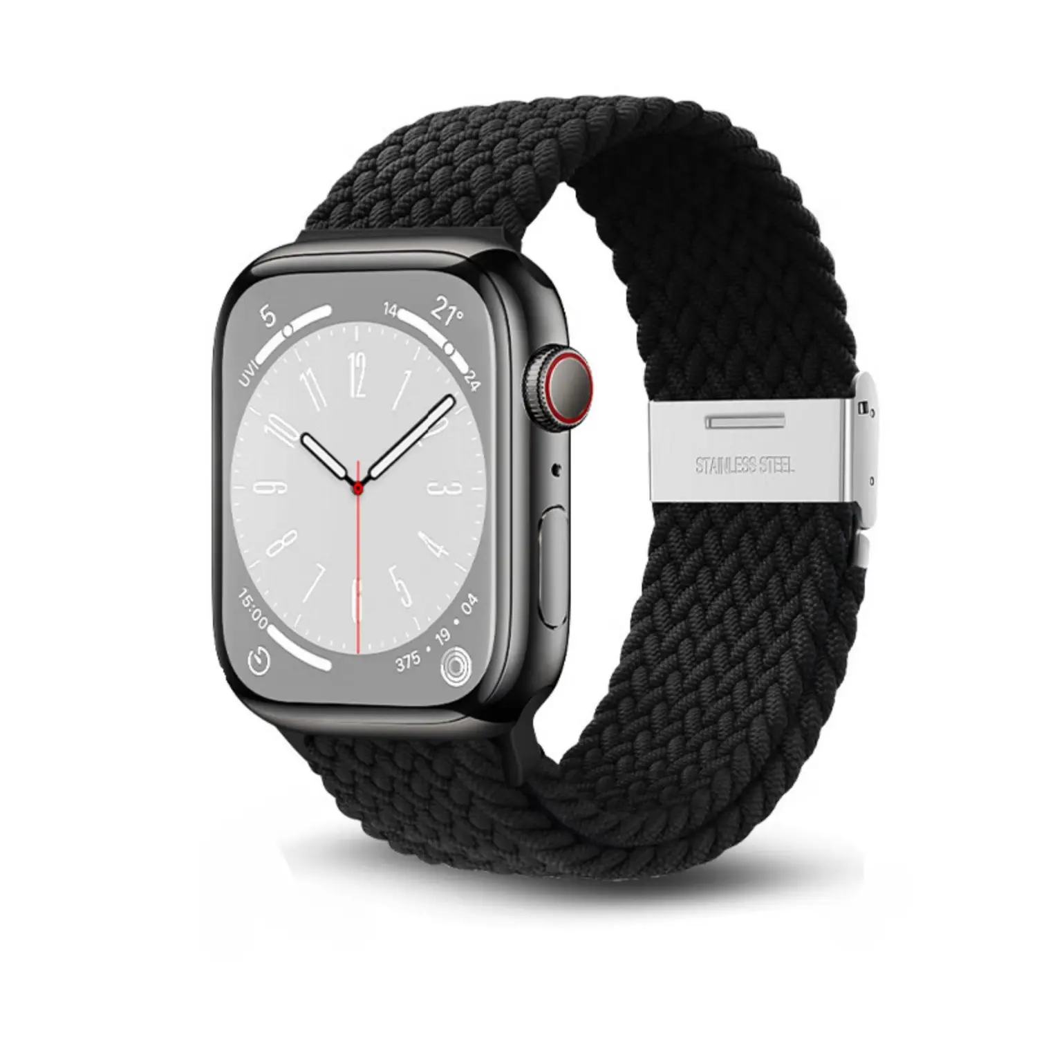 

Wepro Часы Strap Apple Compatibility Nylon Material 120mm~205mm, 【Upgraded weaving】Black
