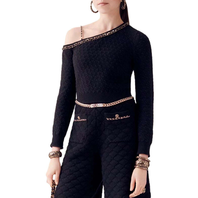 

Кардиган женский Chanel с цепочкой, черный