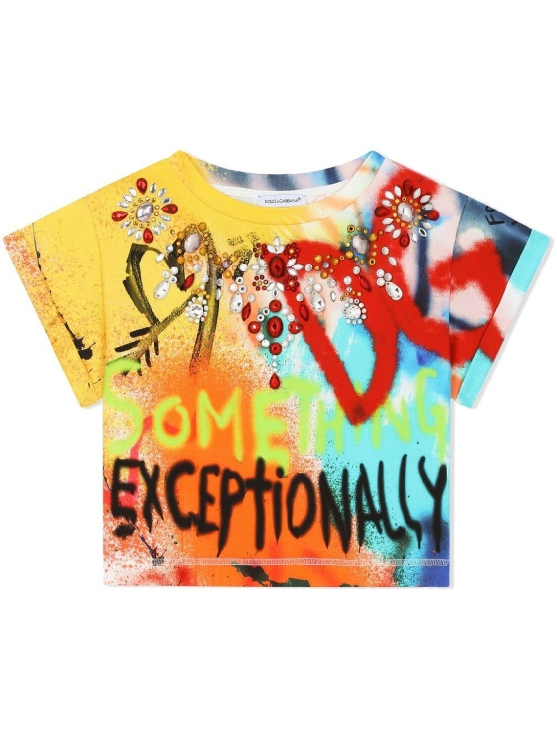 

Футболка с принтом граффити Dolce & Gabbana Kids, мультиколор