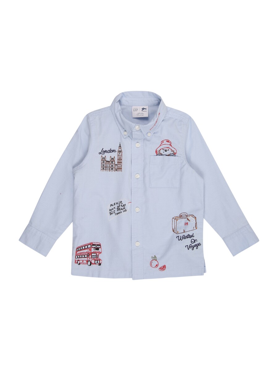 

Рубашка обычного кроя на пуговицах GAP, цвет marine blue/Light blue