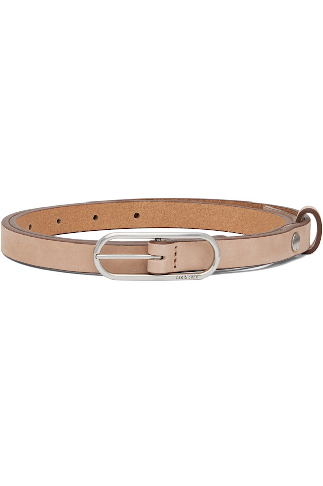 

Детский округлый реверсивный пояс Rag & Bone, цвет cappucino suede