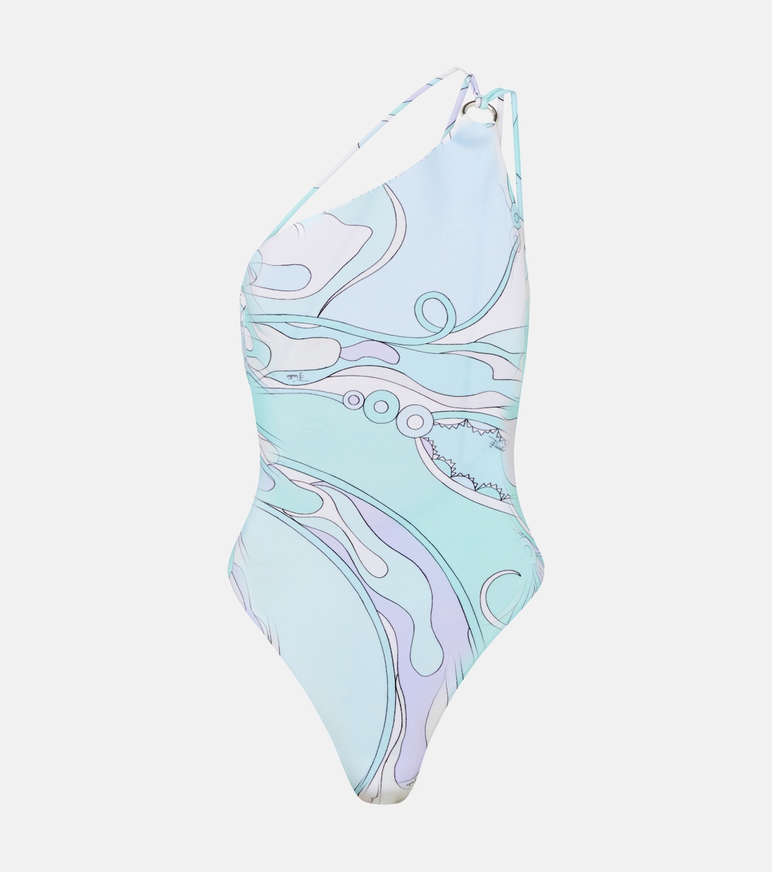 

Купальник Orchidee с асимметричным бретелем Pucci, Aqua Orchidee