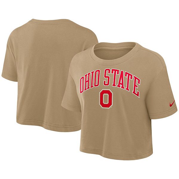 

Женская футболка cropped tan ohio state buckeyes power pursuit athletic prep arch performance Nike, Бежевый, Женская футболка cropped tan ohio state buckeyes power pursuit athletic prep arch performance Nike