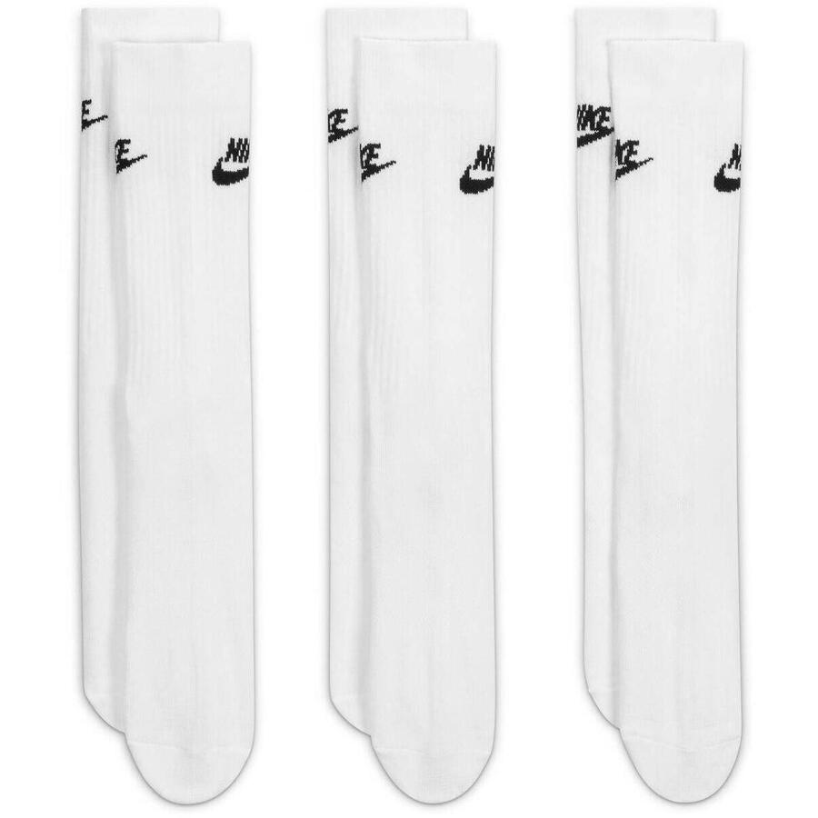 НОСКИ Nike Sportswear Everyday Essential Crew, 3 пары, белые, унисекс — фото 4