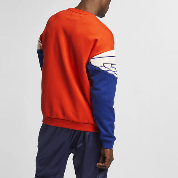 Толстовка Air Jordan Splicing Wings Pattern Casual Round Neck Pullover, цвет colorblock — фото 3