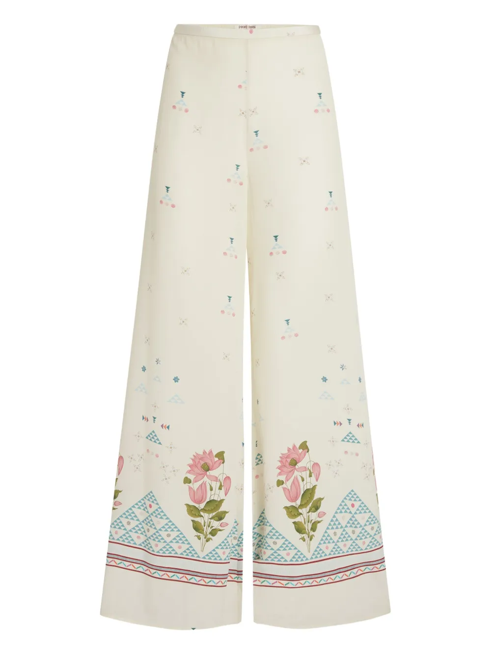 

Брюки широкого кроя с цветочным принтом Emporio Sirenuse, нейтральный