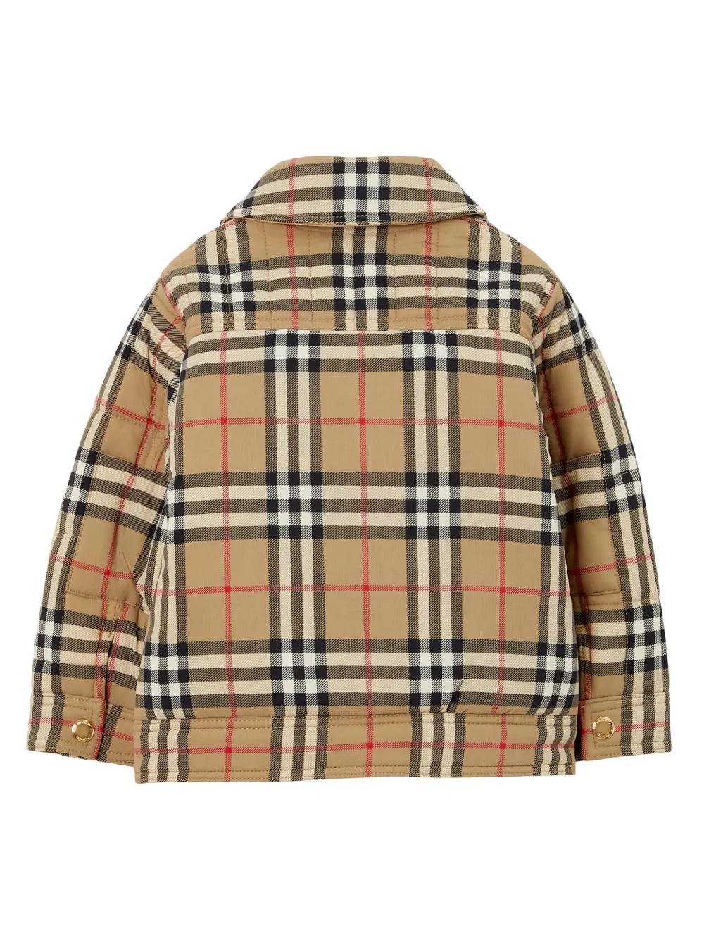 Стеганая куртка в клетку Vintage Check BURBERRY KIDS, нейтральный — фото 2