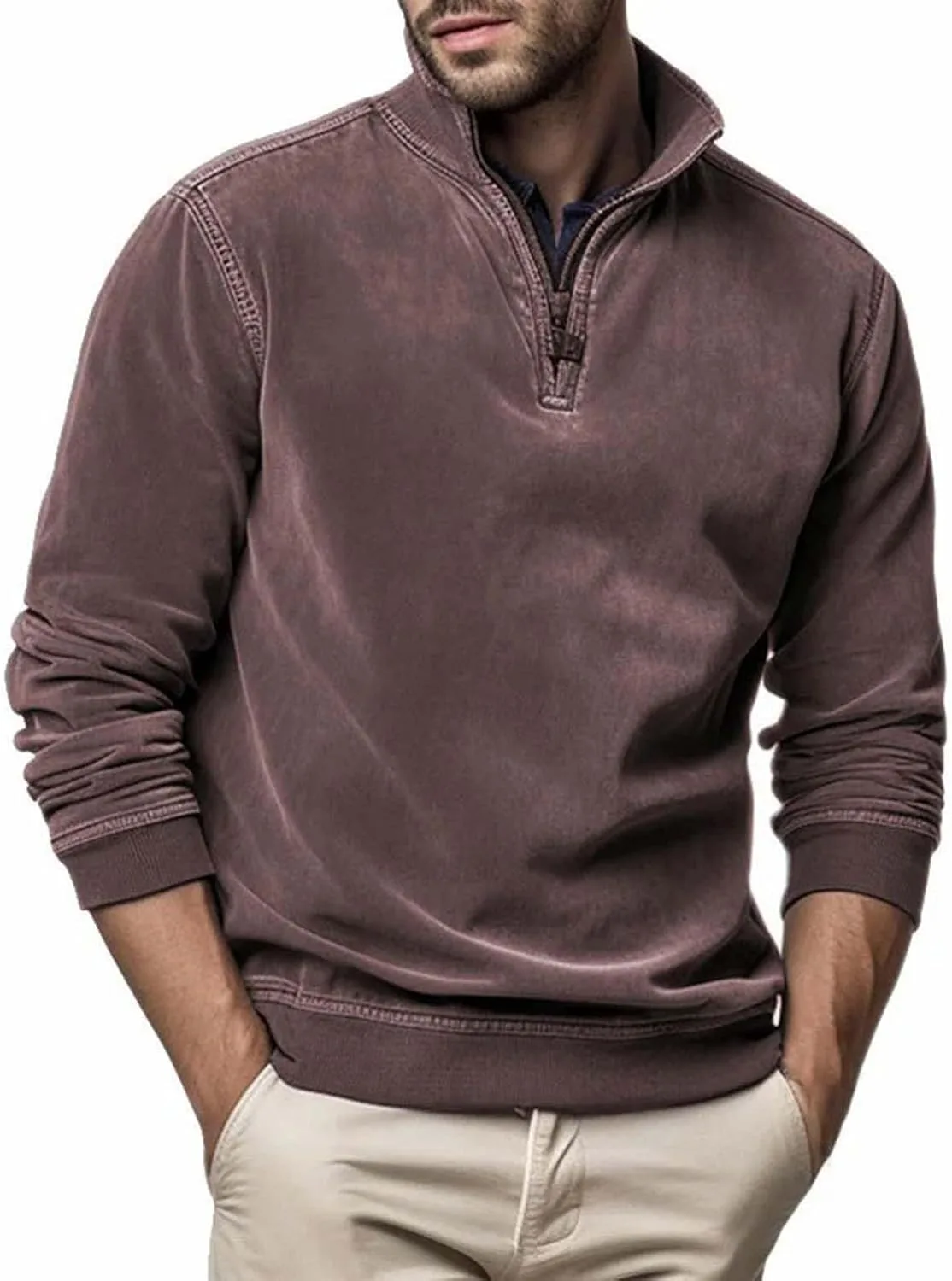 

Куртка-поло Quarter Zip для мужчин, спортивная, с длинными рукавами