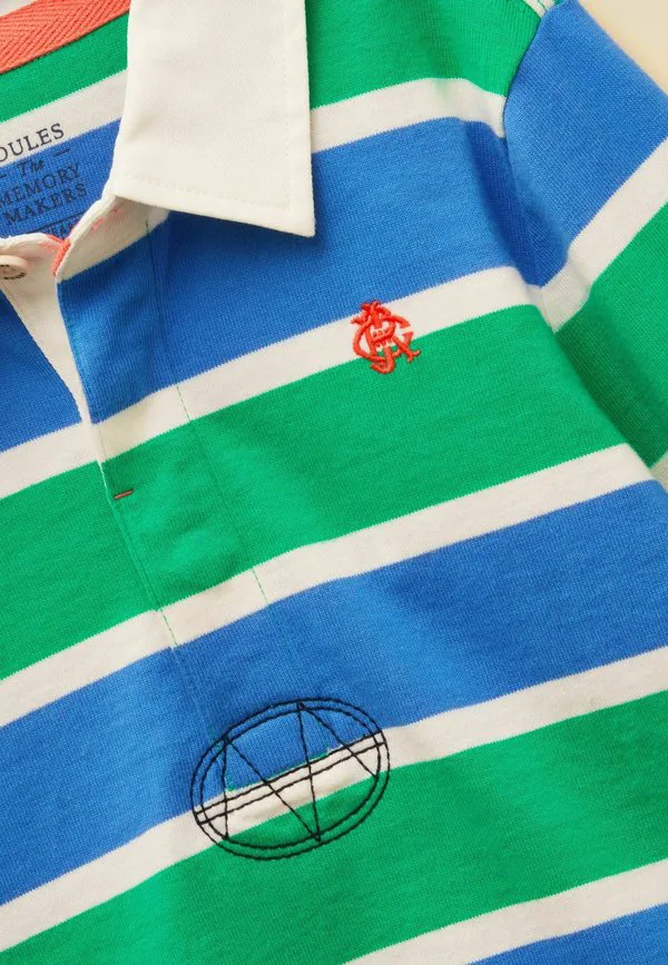 Регбийная рубашка-поло стандартного кроя Joules, Green Blue — фото 3