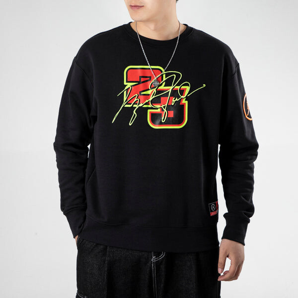 Толстовка Air Jordan Basketball Print Digital Crewneck Pullover Fleece Sweatshirt For Men Black, черный — фото 3