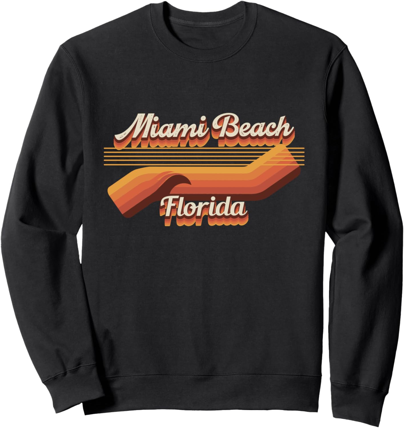 

Ретро-образ в стиле Майами-Бич 80-х - толстовка в стиле Майами-Бич Miami Beach Retro Souvenir Apparel, черный