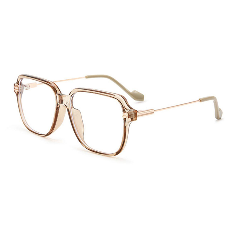 

MK MINGKU Пластиковая оправа для очков унисекс, Transparent Tea Brown Frame