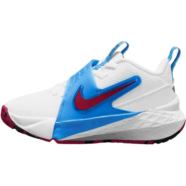 

Низкие кроссовки Team Hustle D 12 для детей от 3 до 7 лет, устойчивые к истиранию Nike, белый/синий/красный