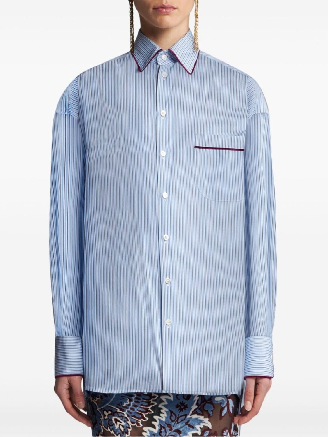

ETRO рубашка в полоску, синий