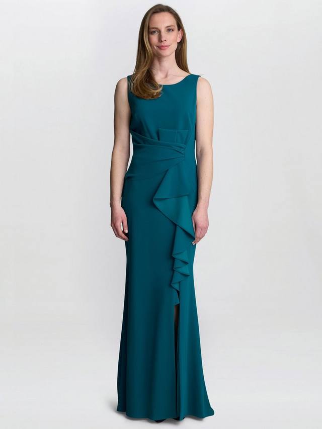 

Платье макси Jayden Crepe Gina Bacconi, Teal