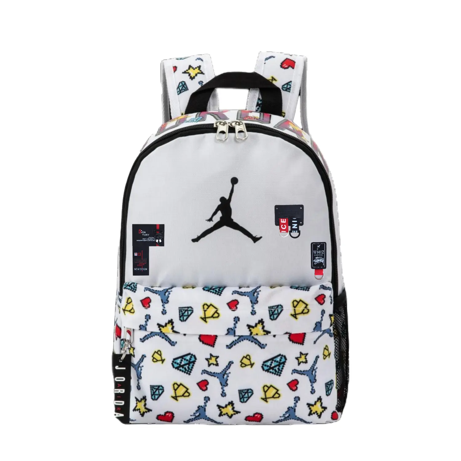 

Jordan Полиэстеровый рюкзак обычный унисекс белый, Fast Era