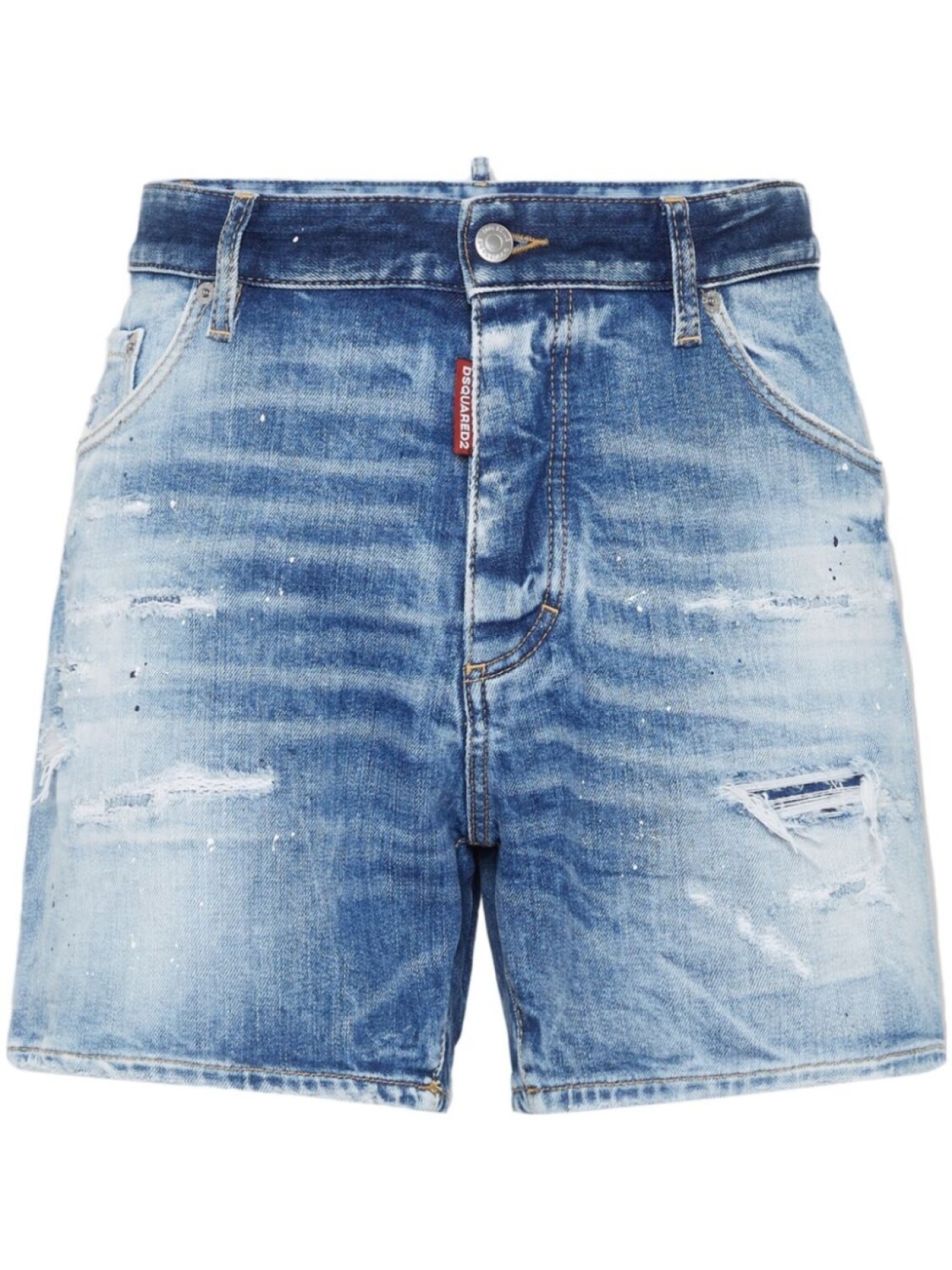 

DSQUARED2 шорты с эффектом потертости, синий
