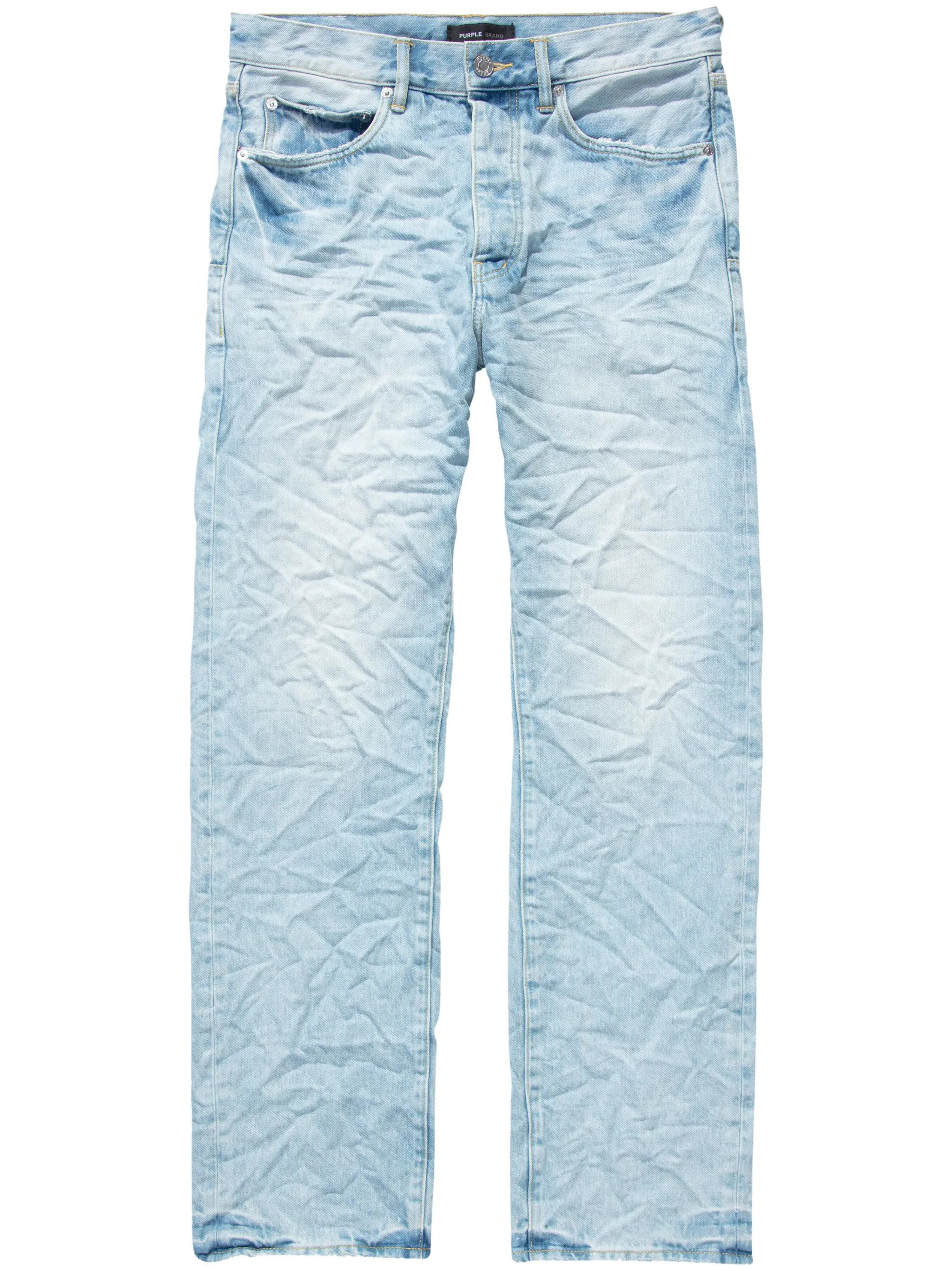 

Прямые джинсы средней посадки Purple Brand, синий