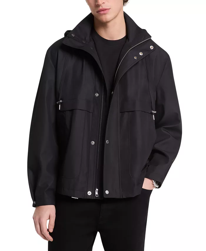 

Мужская ветровка с капюшоном на шнурке Michael Kors, черный