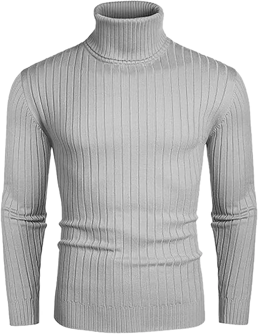 Высокий воротник Slim Fit свитер для мужчин Casual Pullover — фото 2