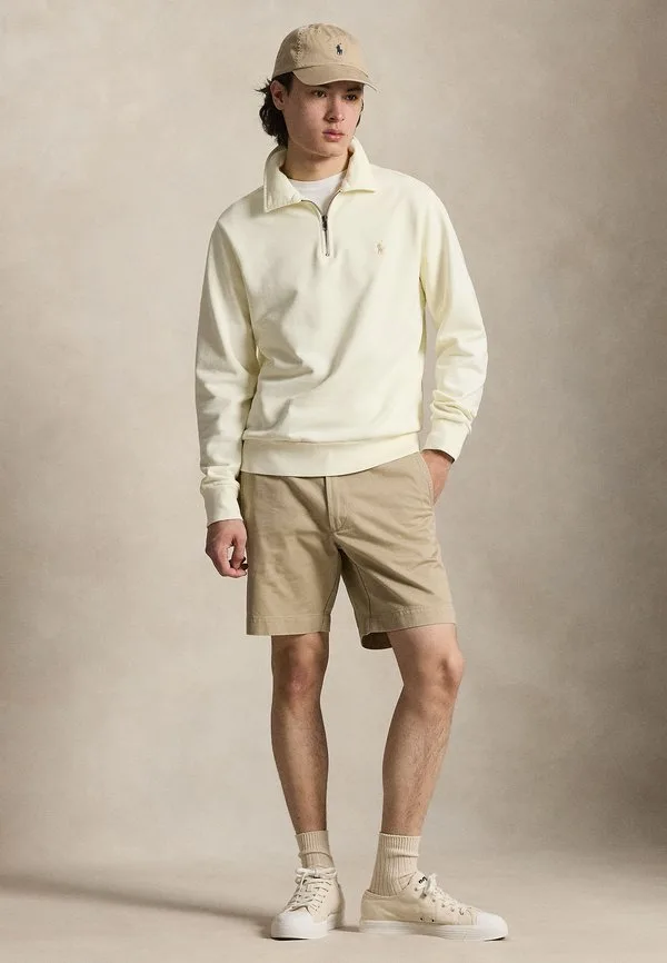 Толстовка из флиса с петлевой структурой и молнией до середины груди Polo Ralph Lauren, Clubhouse Cream — фото 2