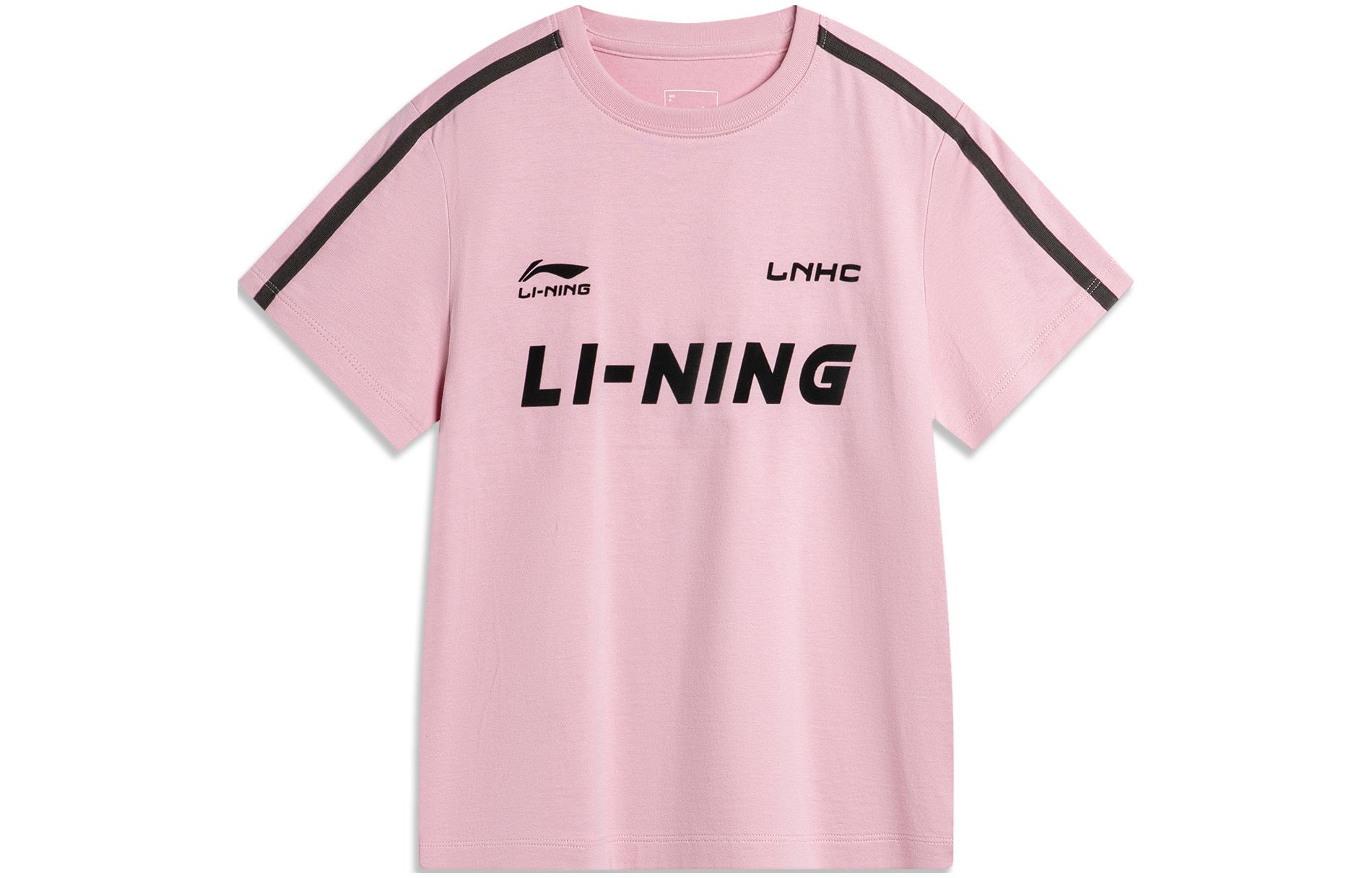 

Женская футболка LiNing Sports Life Collection, прозрачно-розовая