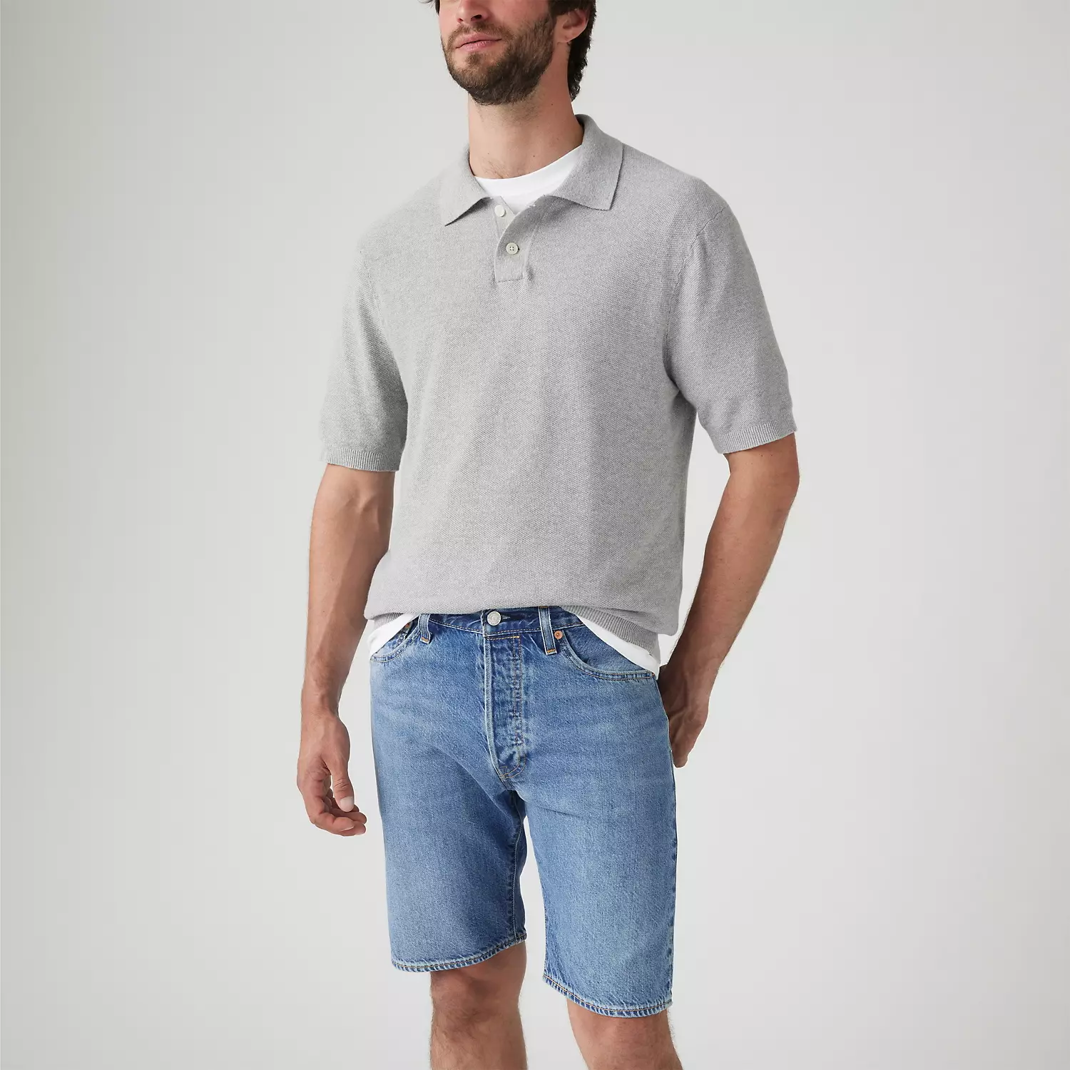501 Оригинальный крой Легкие 9-дюймовые мужские шорты Levi's, цвет 3Pm In Soma - Medium Wash — фото 2