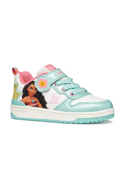 Кроссовки детские WASHIBA x Disney Princess Geox, бирюзовый