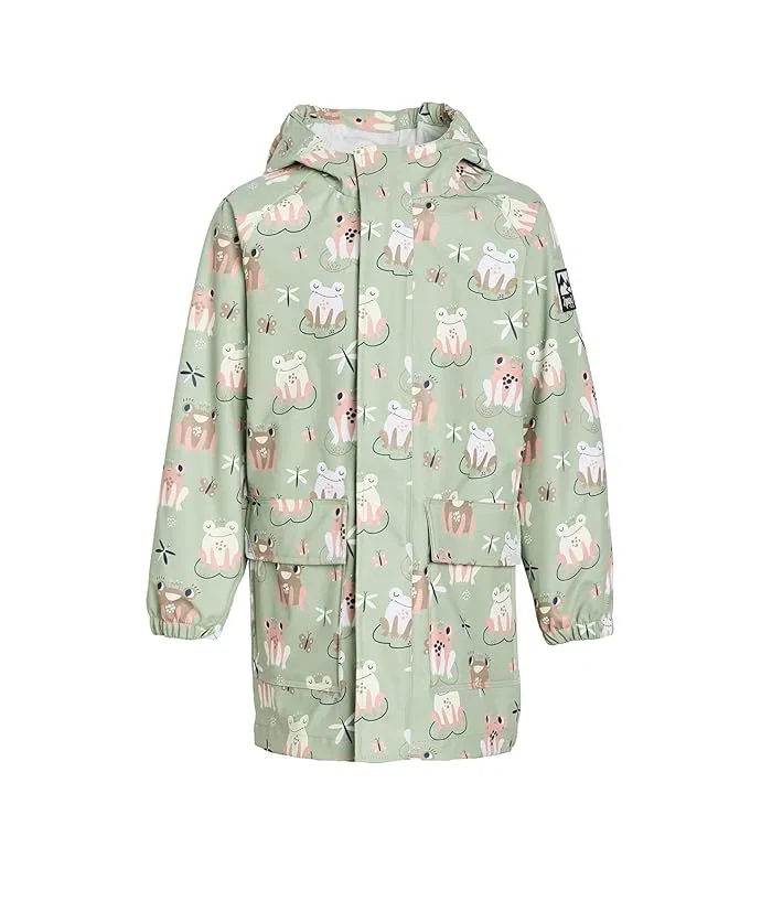 Дождевик с хамелеон-принтом Deux par Deux, Green With Frog Print